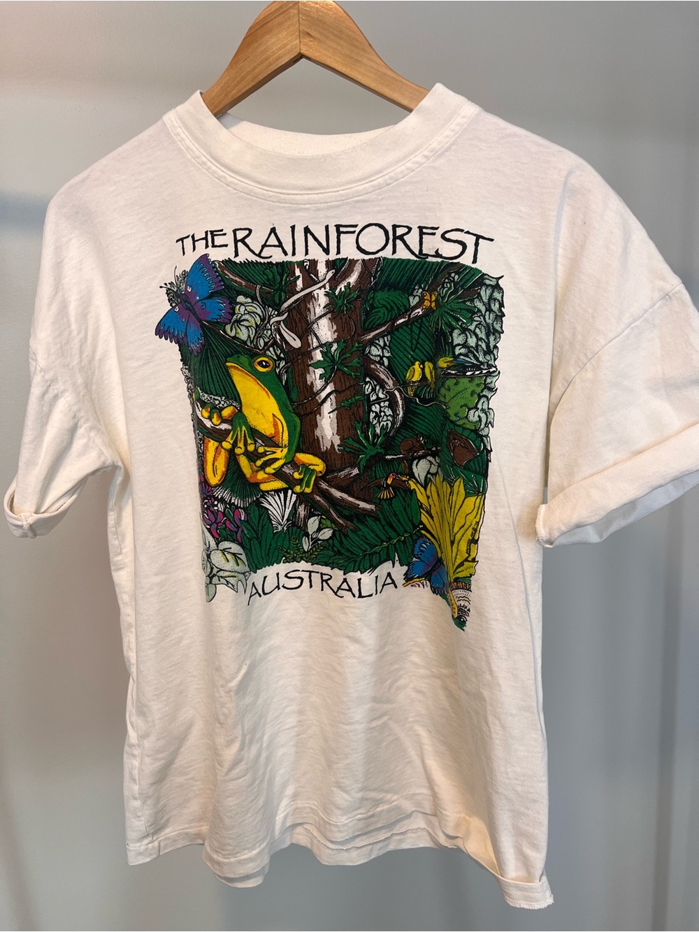 VINTAGE 90’s The Rainforest Australia Graphic Tee - White